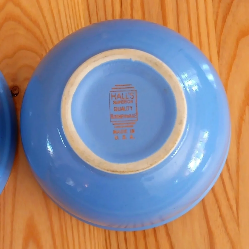 Halls Superior Quality Mixing Bowls Kitchenware Blue Morning Glory